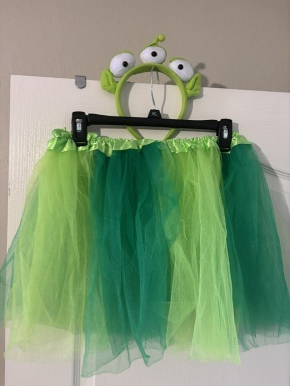 Girls Green Minions Headband and Tutu Costume, OS